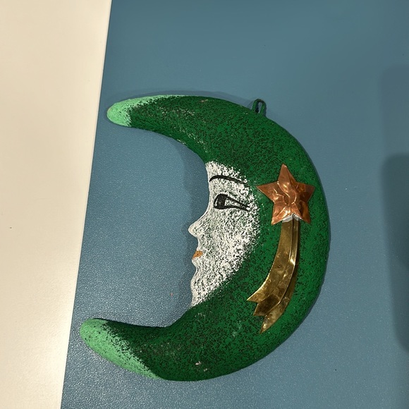 Green Crescent Moon Wall Decor - Picture 2 of 5